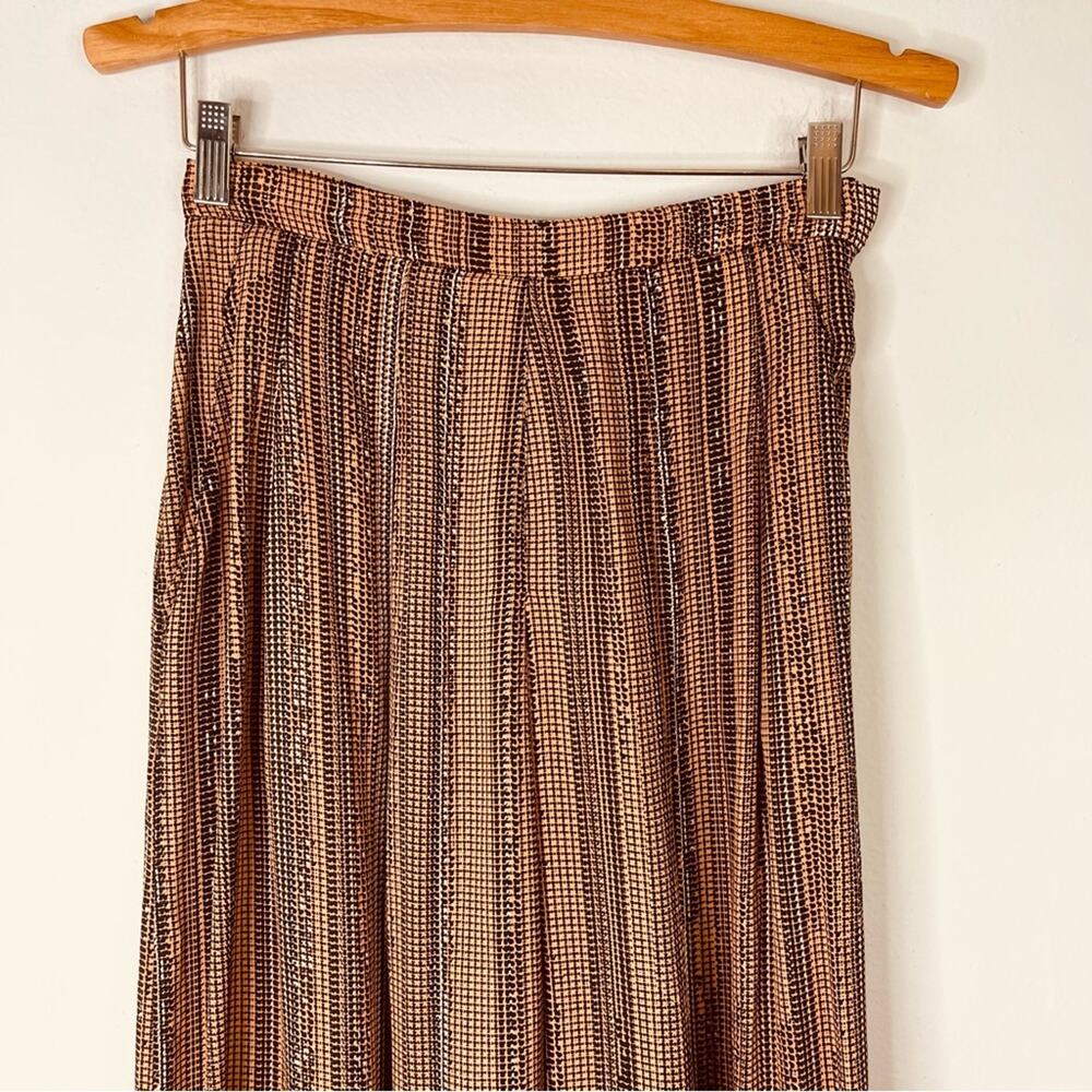 H&M orange black wide leg dot stripe high waisted crop pants 4 - Picture 2 of 8